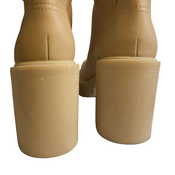 Dolce Vita Womens 9.5 M Tan Boots Collin Dune Heels Rubber Sole Chunky Sustain - Picture 3 of 15